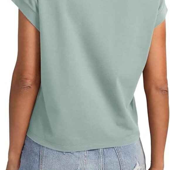 Womens Cap Sleeve Crop Top - Picture 2 of 2